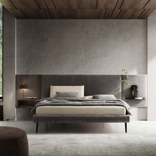 Pat matrimonial cu tapiterie Le Comfort, Wall